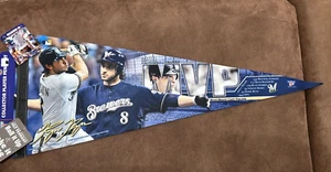 Milwaukee Brewers ~ Ryan Braun ~ 30"  Pennant~Banner ~ 1 of 2011 ~ New - Picture 1 of 1