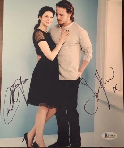 Sam Heughan Caitriona Balfe signed autographed 8x10 Photo Outlander BECKETT COA Cover