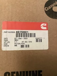 Genuine Cummins 4070801 / FS1003 fuel/water separator - Picture 1 of 1