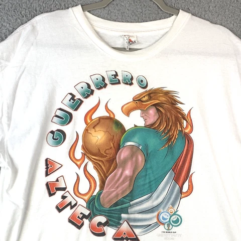 Guerrero Azteca FIFA World Cup 2006 T-Shirt Mens XL Mexico Soccer Aztec Warrior Cover