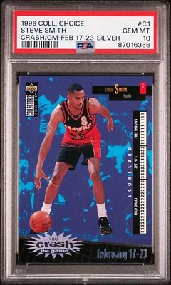 Collector's Choice Steve Smith Crash Game 1996 plateado #C1 PSA 10 Pop 1 Foto 1 de 2
