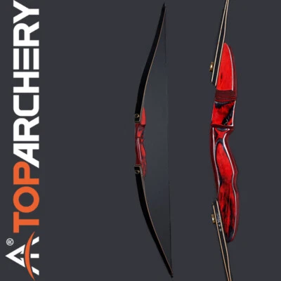 TOPARCHERY 64" Wooden Takedown Recurve Bow RH Hunting Target Hunting Long Bow - Image 1 of 4