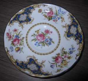 Tuscan fine English bone china blue Windsor tea saucer, # 9551 - Picture 1 of 9