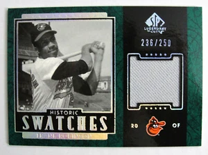 FRANK ROBINSON ~ 2003 UPPER DECK HISTORIC SWATCHES GAME USED JERSEY CARD 236/250 - Picture 1 of 2