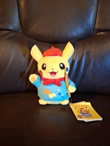 Pikachu artist painter authentic plush Pokémon Center LIMITED EDITION 2015 RARE - Photo 1/11