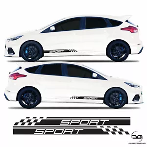 Sport Halbseitenstreifen passt Ford Focus Mk3 ST RS Vinyl Aufkleber Aufkleber Grafik - Bild 1 von 3