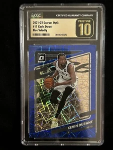 2021 Kevin Durant Donruss Optic Blue Velocity #11 CGC 10 - Picture 1 of 2