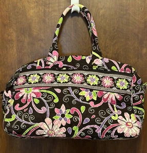 VERA BRADLEY WEEKENDER BAG PURPLE PUNCH With Detachable Shoulder Strap RETIRED - Picture 1 of 22
