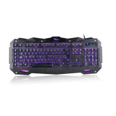 iMicro Cobra IM-KBCOBV8 110-Key Wired USB LED Backlit Gaming Keyboard (Black) - Image 1 of 4