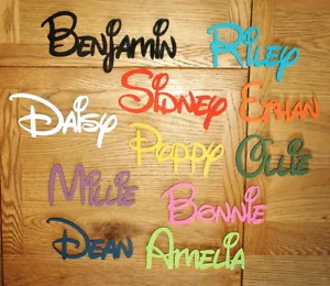 DISNEY Wooden Personalised Name Plaques Words/Letters Wall/Door Art/craft/Sign - Picture 1 of 4