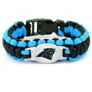 Pulsera Carolina Panthers NFL Paracord NUEVA - Imagen 1 de 2
