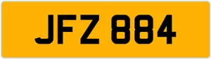 JFZ 884 J 3x3 DATELESS PRIVATE NUMBER PLATE JON JOE JAK JAC JACK JAMES JEFF JAY - Picture 1 of 1