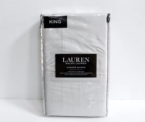 Lauren Ralph Lauren Silver Dunham Sateen King Size Pillowcases 300 TC Set of 2 - Picture 1 of 3