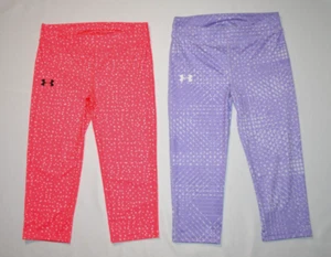 Girls' Youth Under Armour Crop Capri Leggings Lot of 2 Size YL - Picture 1 of 3