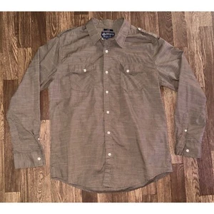 American Rag Brown Striped Button Up Shirt Long Sleeve Casual Large - Picture 1 of 5