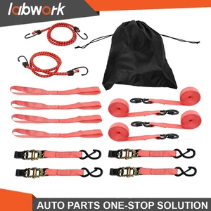 Labwork Heavy Duty Ratchet Straps, 4 Pack, 15 Feet, 2200 lbs Breaking Strength - Picture 1 of 24