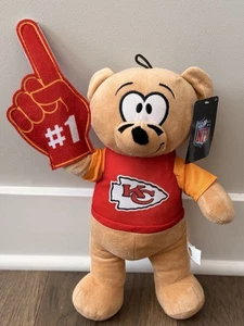 Kansas City Chiefs 14" Plush Bear NFL Good Stuff #1 Fan Foam Fing Stuffed Animal - Picture 1 of 6