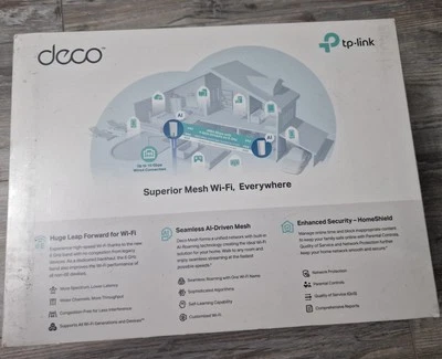 TP-Link Deco XE200 Tri-Band Wi-Fi 6E Mesh System White, 2-Pack - Image 1 of 4