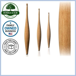 Ergonomic Wooden Crochet Hook 9mm Camwood Lightweight Comfortable Craft - Picture 1 of 2