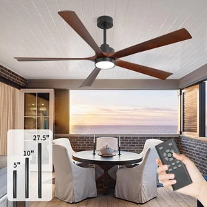 60" Ceiling Fans with Lights,5 Blade Ceiling Fans with Lights Remote Control,... - Picture 1 of 9