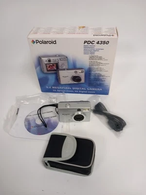 Polaroid PDC 4350 Digital Camera 4.2mp Silver Boxed Accessories - Image 1 of 4