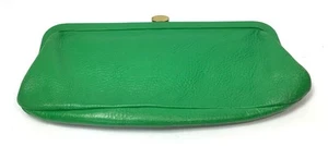 Bolso de mano vintage Roger Van S de cuero verde 12"" - Imagen 1 de 5