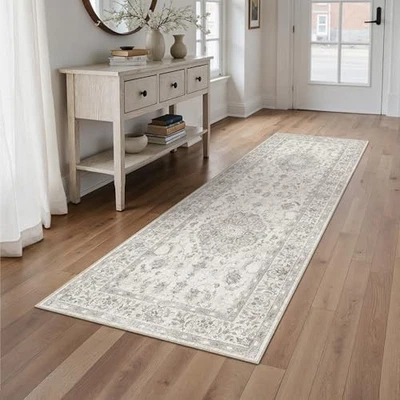 Alfombra Corredor 2x6 Gris Lavable Vintage Pasillo Cocina Alfombra Pequeña Larga No  Foto 1 de 4