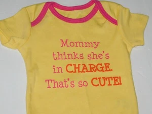 Girl Infant Baby Outfit 0 3 Month Mommy Thinks She's In Charge - Picture 1 of 4