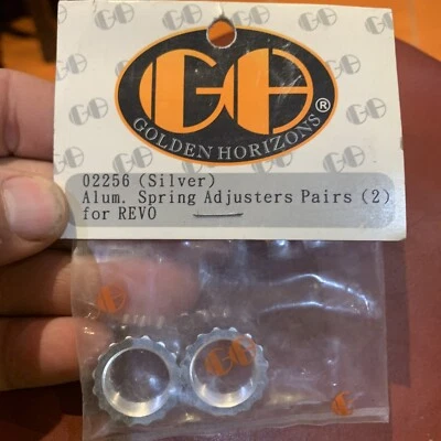 Golden Horizons 02256 Aluminum Spring Adjusters Pairs 2 for Traxxas REVO NIP RC - Image 1 of 4