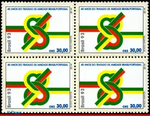 2430 BRAZIL 1993 TREATY OF FRIENDSHIP PORTUGAL, RELATIONSHIP, MI# 2556 BLOCK MNH - Picture 1 of 2