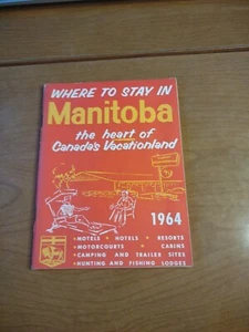1964 Where To Stay In Manitoba  100-page Travel Guide Book  - Picture 1 of 6