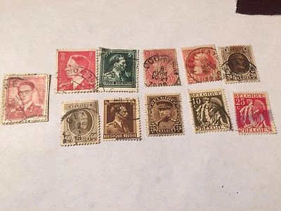 Set of 11 Belgium Stamps; Used (See Description for Details) #2 - Image 1 of 4