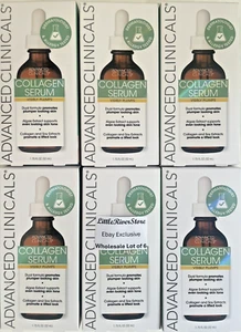 6 Pack COLLAGEN SERUM Advanced Clinicals 1.75 oz (52mL) WHOLESALE LOT - Picture 1 of 11