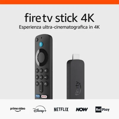 Fire TV Stick 4K di Amazon Alexa Streaming Wi-Fi 6 Dolby Vision/Atmos e HDR10+ - Immagine 1 di 4
