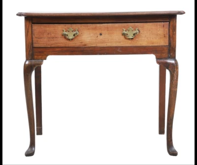 Antigua mesa de trabajo campestre reina anne siglo XVIII 1780 superficie antigua soporte Foto 1 de 4