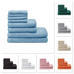 Catherine Lansfield Quick Dry 100% Cotton 400GSM 8pc Towel Bale 8 Colours - Picture 1 of 42