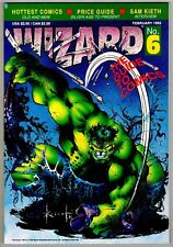 1992 Wizard Magazine # 6 (vf) w/ Hulk mini poster Sam Kieth cover