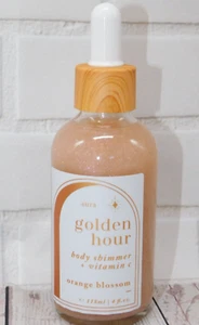AURA Golden Hour Flor de Naranja Brillo/Destacador Corporal + Vitamina C 4 oz NUEVO - Imagen 1 de 2