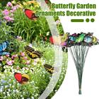 50pcs 9.8" Waterproof Butterfly Garden Wall Art Ornaments Outdoor Decorღ N4S5