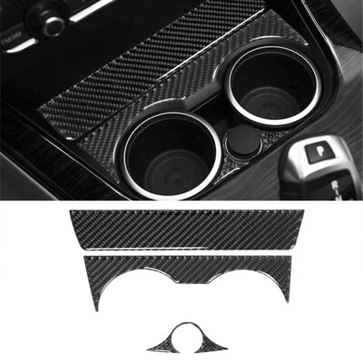 3pcs Carbon Fiber Center Cup Holder Sticker Trim For BMW X3 F25 X4 F26 - Imagem 1 de 4