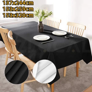 Table Cloths Wedding Rectangle Desk Cover 4ft 6ft 8ft Market Party Tablecloth - Picture 1 of 11
