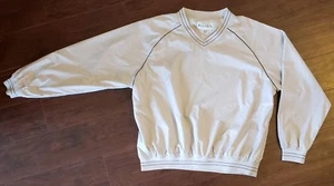 Women's FootJoy Size Large Pullover Jacket Beige Golf Windbreaker - Picture 1 of 5