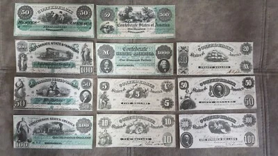 Reprint on paper with W/M United States 1861 y. Confederate Dollar FREE SHIPPING - Image 1 of 4