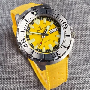 Reloj automático para hombre Monster 42 mm Tandorio amarillo NH36A cristal zafiro - Imagen 1 de 10