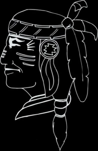 Cherokee Mascot 1 Color Window Wall Vinyl Decal Sticker Printed Graphic - Picture 1 of 5