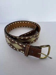 NOCONA HERREN GÜRTEL ZWEIFARBIG BRAUN VINTAGE, GR. 42, AUS ALTEM WYOMING NACHLASSVERKAUF+++ - Bild 1 von 14