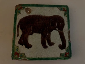 Antique Elephant ceramic tile - Picture 1 of 8