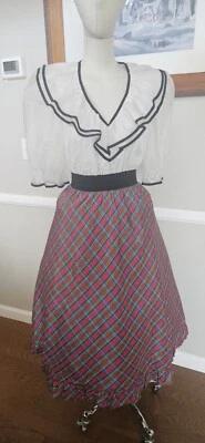 Vestido festivo vintage 198os a cuadros como en la foto Foto 1 de 4