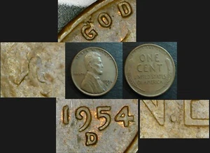 1954 D Lincoln Cent with Double Date and Mintmark and more. - Picture 1 of 1