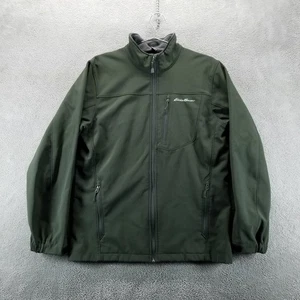 Eddie Bauer Jacket Mens M Green Stratify 2.0 Soft Shell Full Zip Fleece Lined - Picture 1 of 9